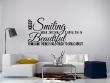 Wall decal Smiling is beautiful - ambiance-sticker.com